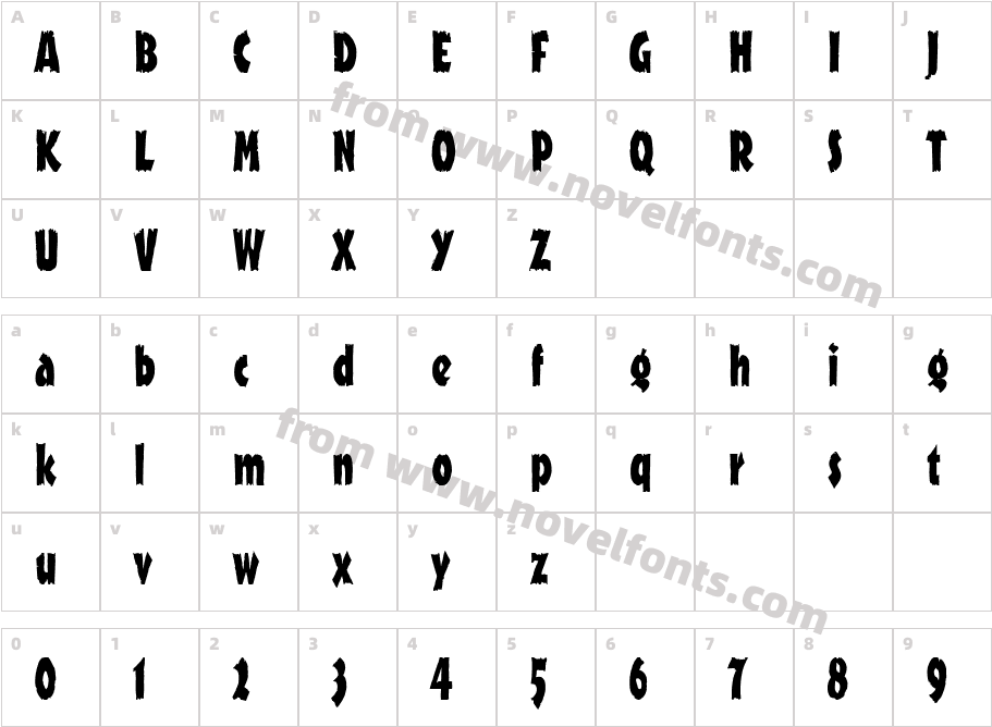 OutbackITC TTCharacter Map