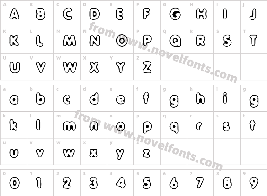 Outer Sider (BRK)Character Map