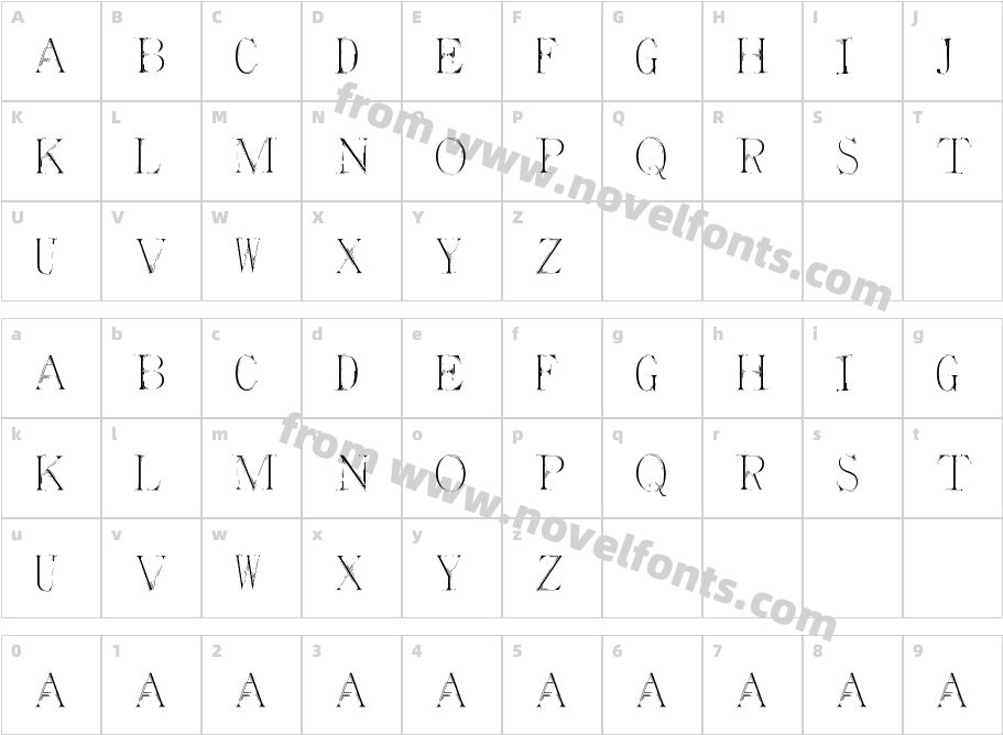 Outer SpaceCharacter Map