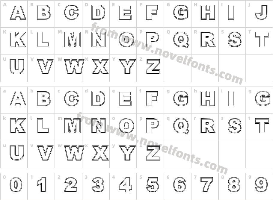 OutlineCharacter Map