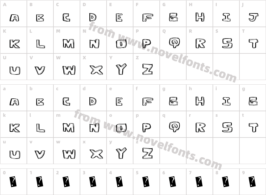 OutlineTwelveCharacter Map