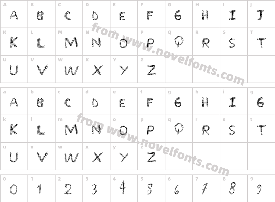 OverScribbleCharacter Map