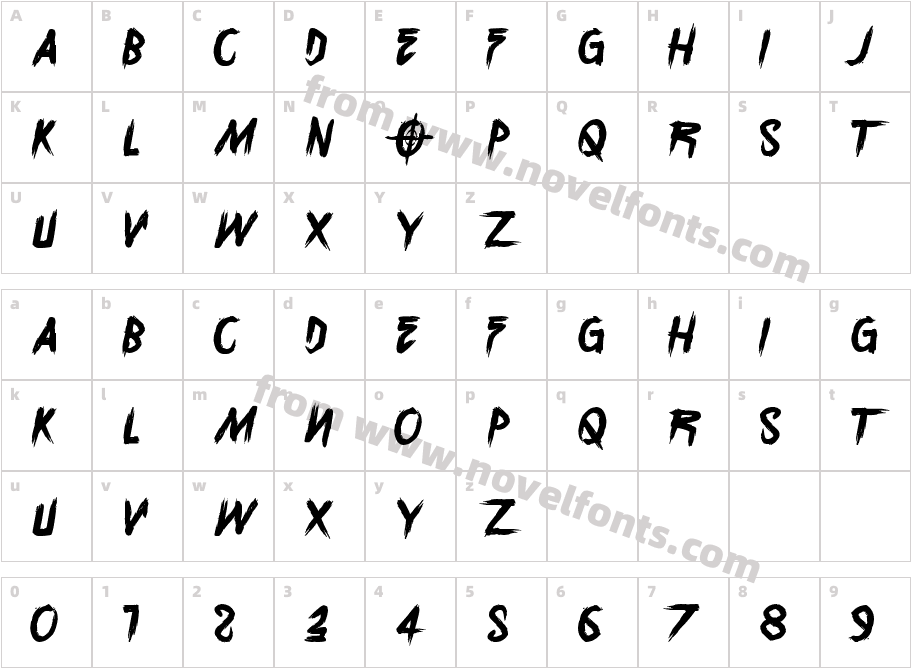 Overdrive SunsetCharacter Map