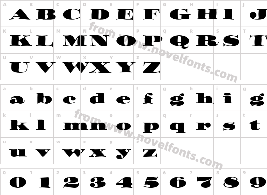 Ozwald ICGCharacter Map