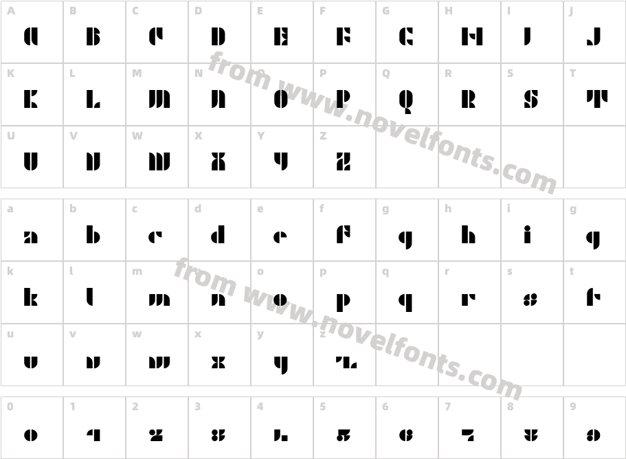 P22 Albers TwoCharacter Map