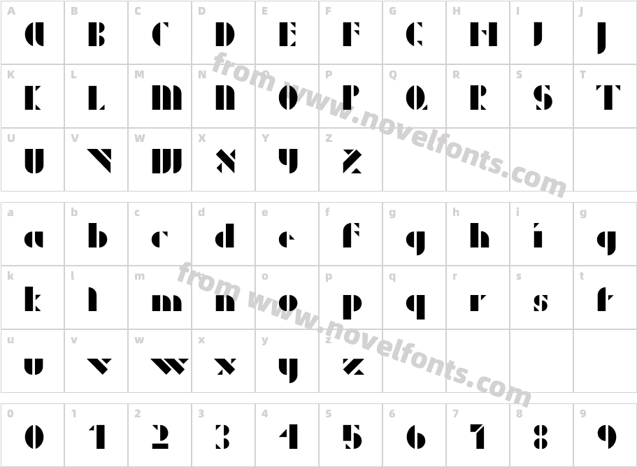 P22Albers-ThreeCharacter Map