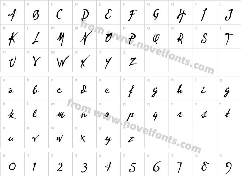 P22Vincent-RegularCharacter Map