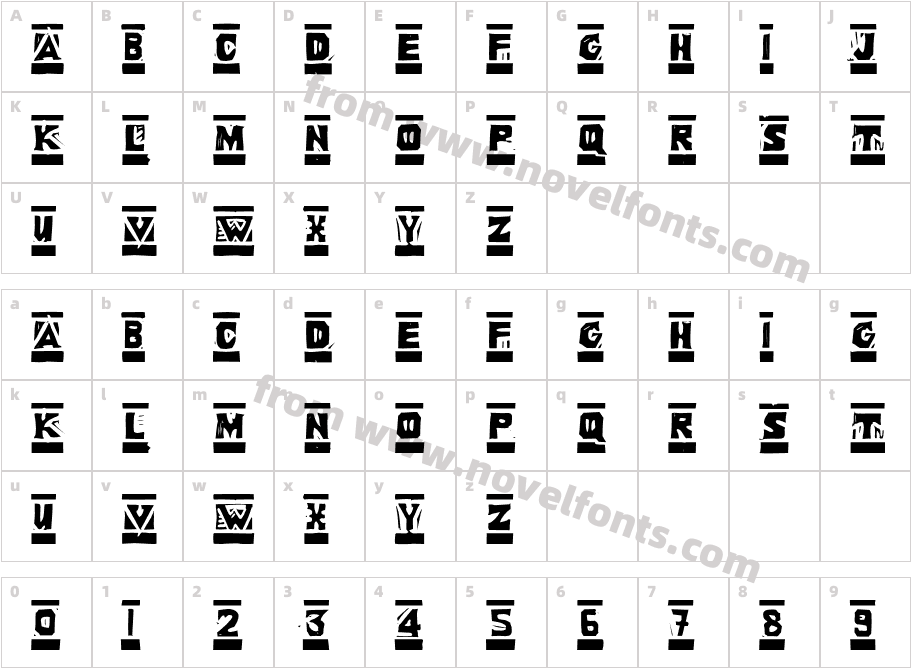 P22WoodcutCharacter Map