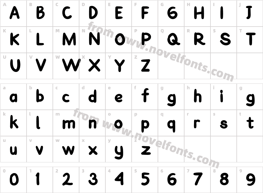 PATRA BoldCharacter Map