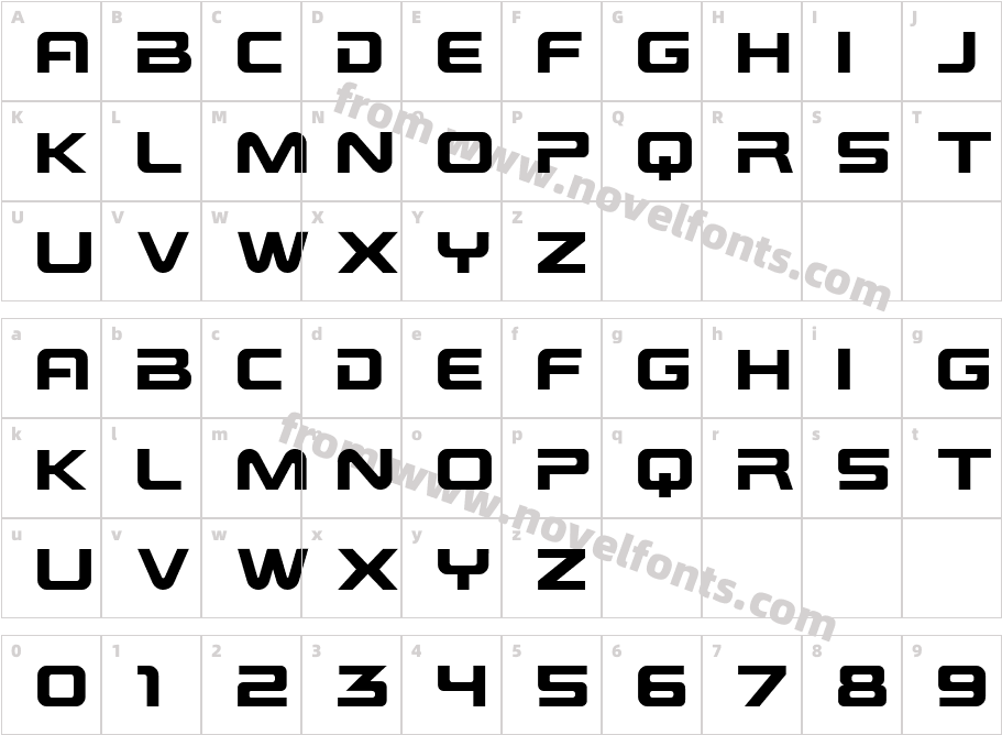 PBIO Bold RegularCharacter Map