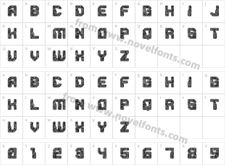 PCBCharacter Map