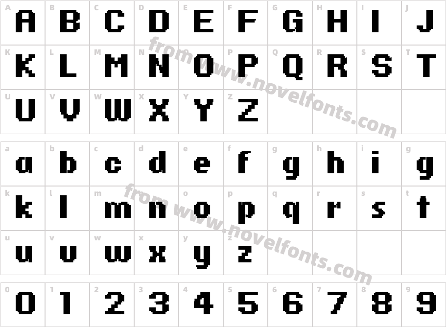 PF Ronda Seven BoldCharacter Map