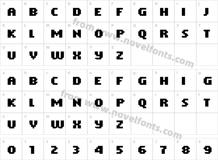 PF Tempesta Five Compressed BoldCharacter Map