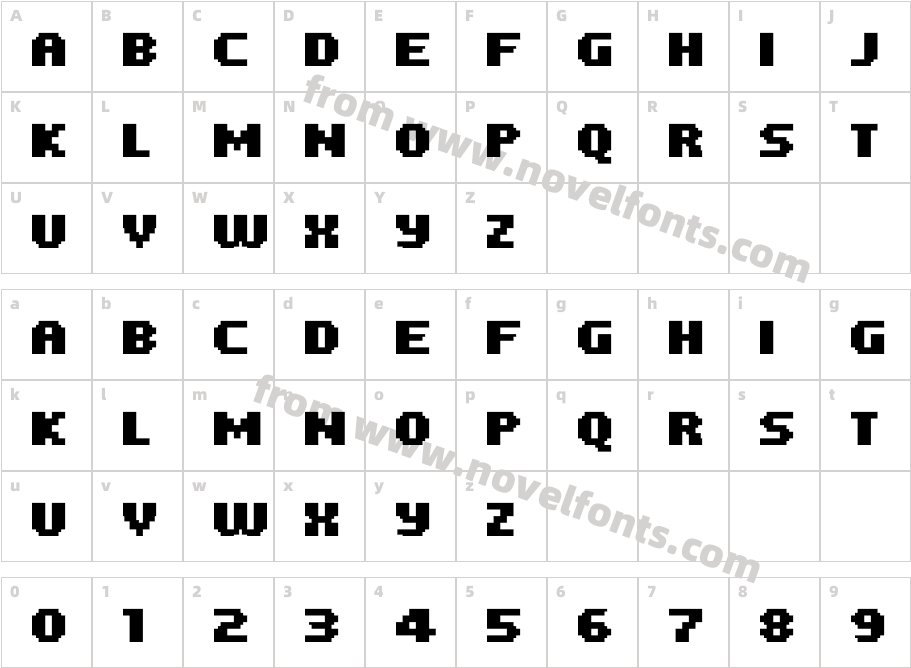 PF Tempesta Five Condensed BoldCharacter Map