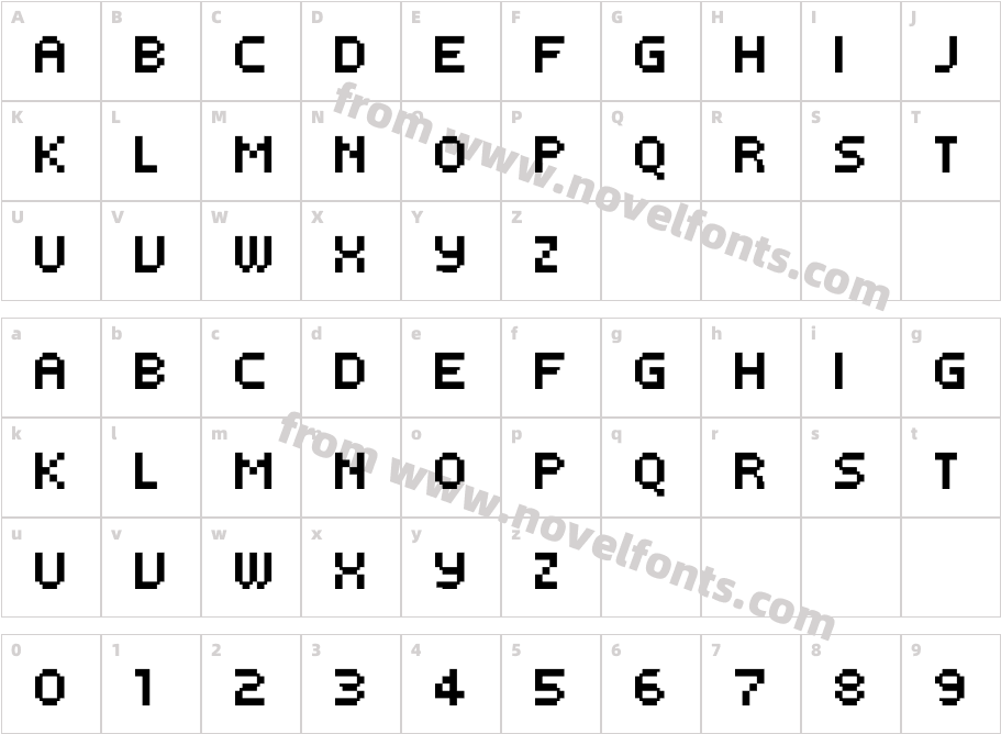 PF Tempesta Five CondensedCharacter Map