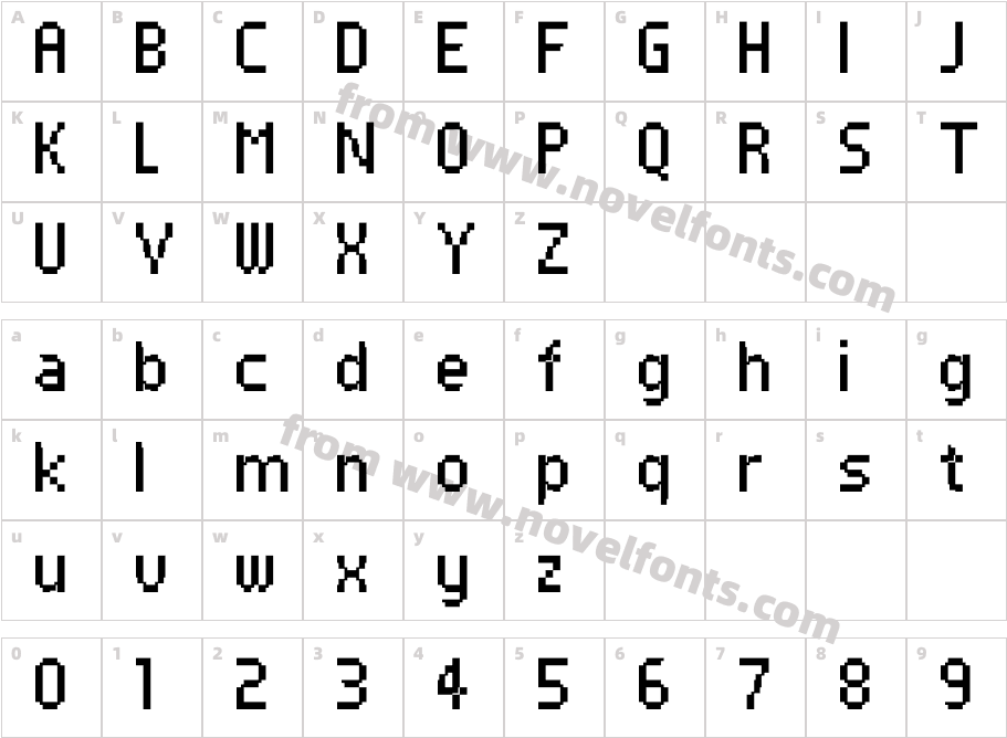 PF Tempesta Seven CondensedCharacter Map