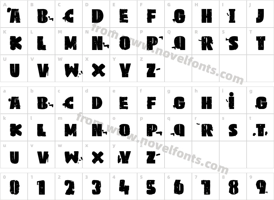 PK&coCharacter Map