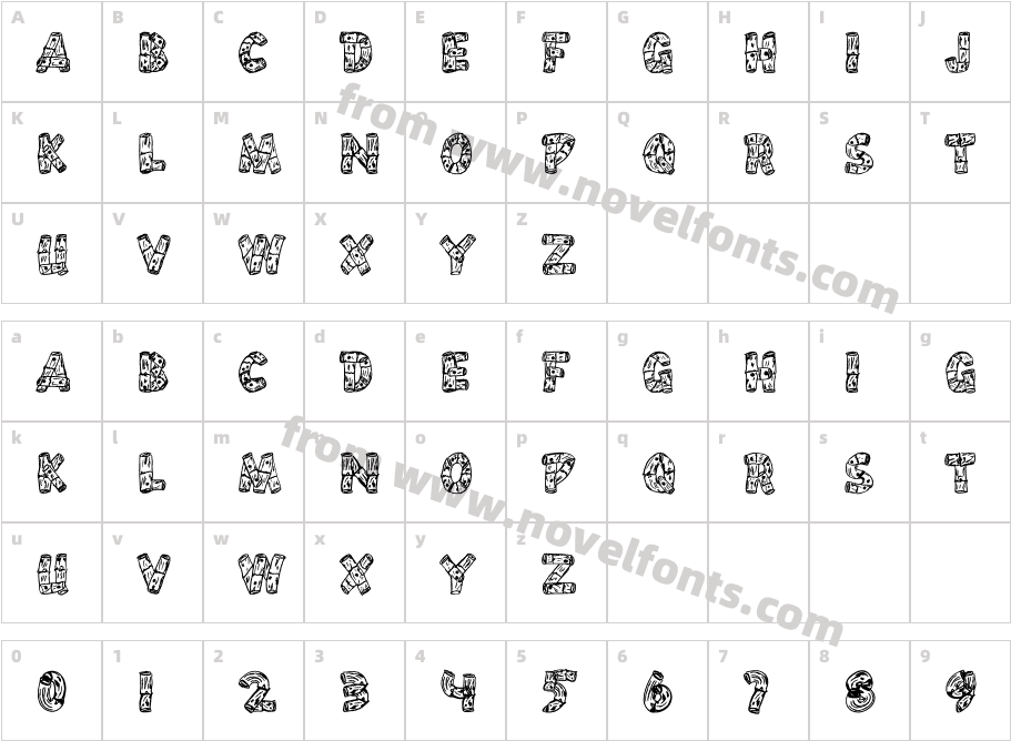 PLANTSDRAWRegularCharacter Map