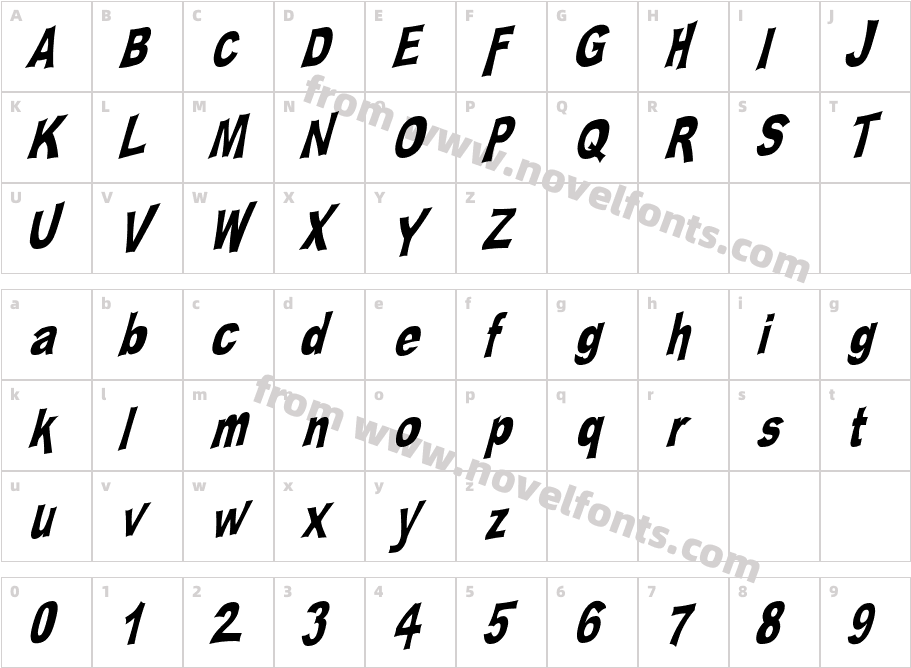 PLATSCH 2Character Map