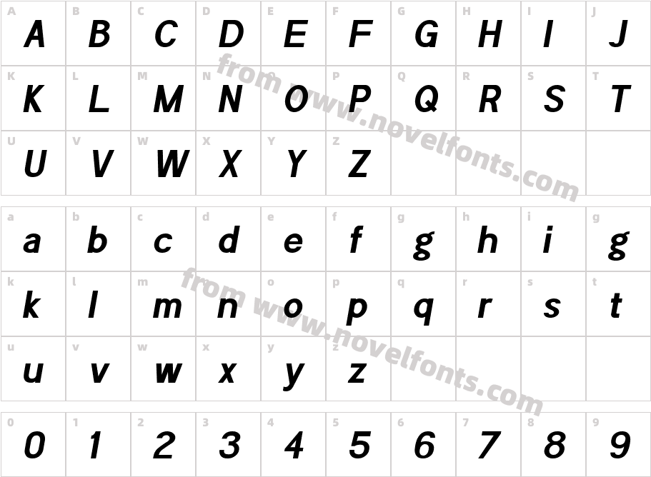 POE Sans Pro Bold ItalicCharacter Map