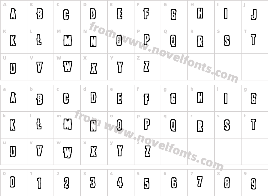 POLLUX9301Character Map