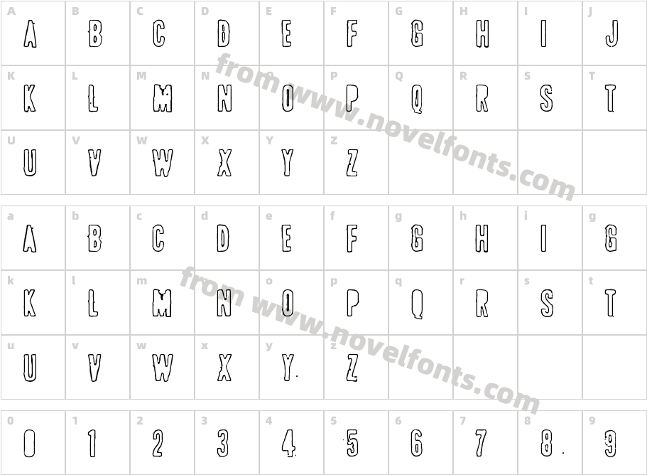 POLLUX9400Character Map