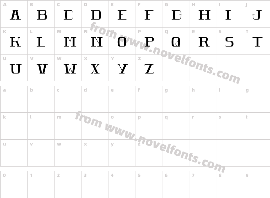 POMEROLE LIGHTCharacter Map