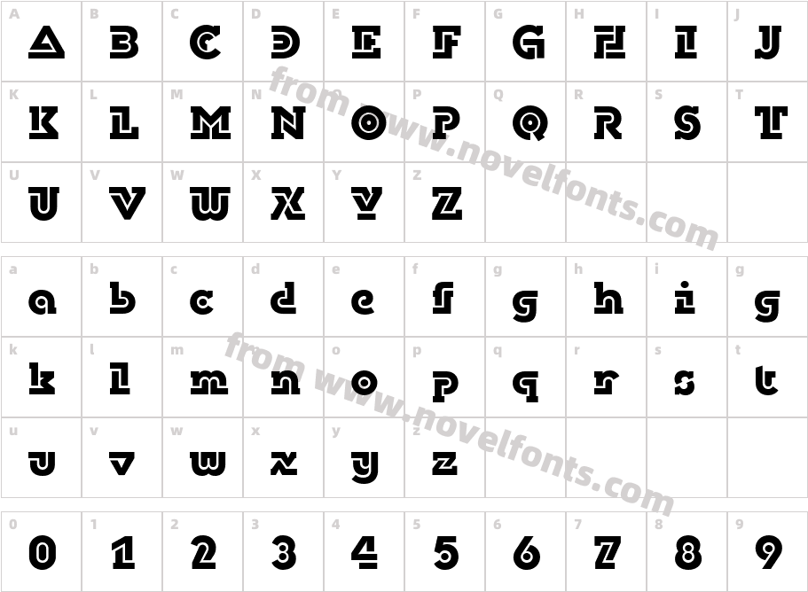 PT DublonBrus Bold CyrillicCharacter Map