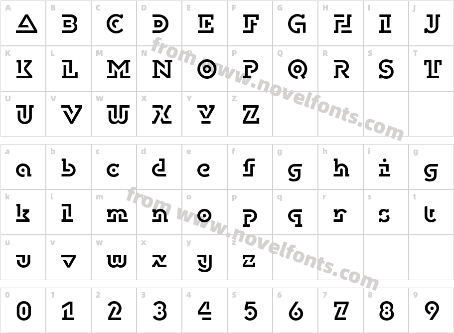 PT DublonBrus CyrillicCharacter Map