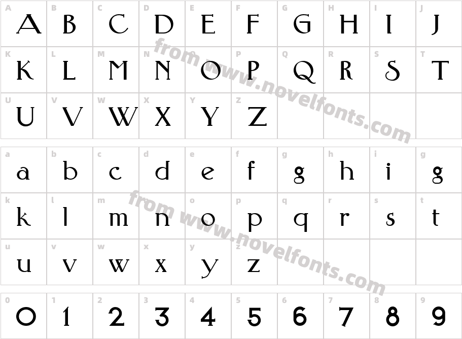 PT FaRer CyrillicCharacter Map