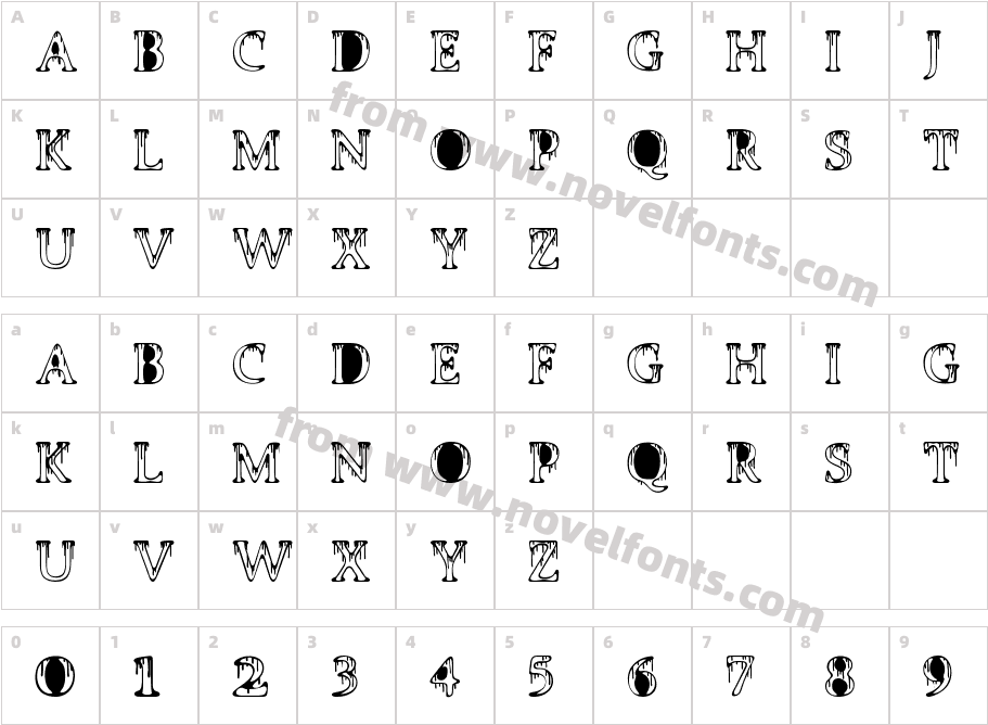 PUTTANA ANTIQUECharacter Map