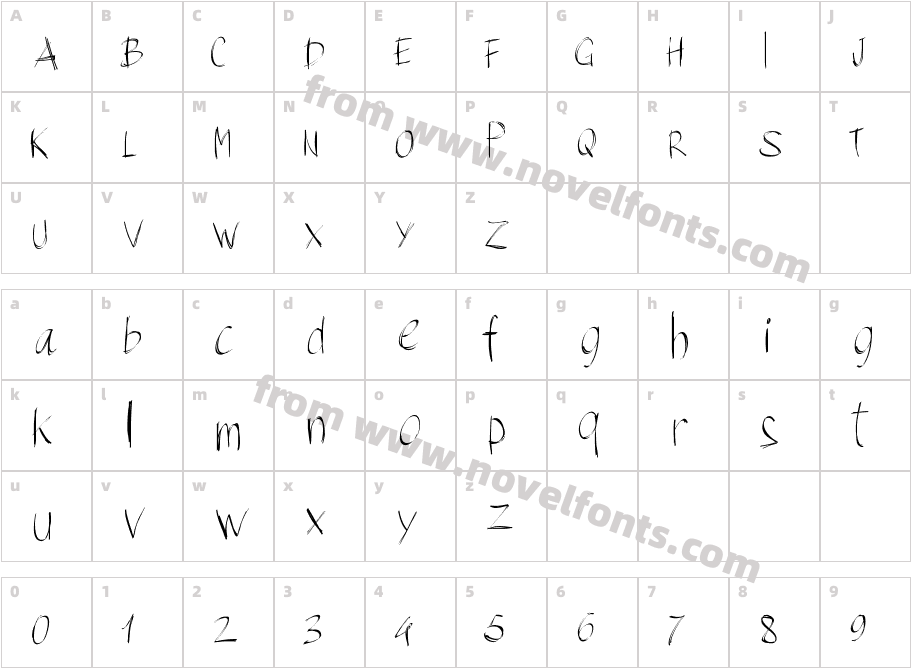 PWBrushScriptCharacter Map