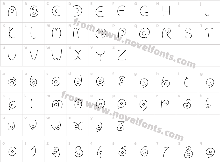 PWCirclefontsCharacter Map