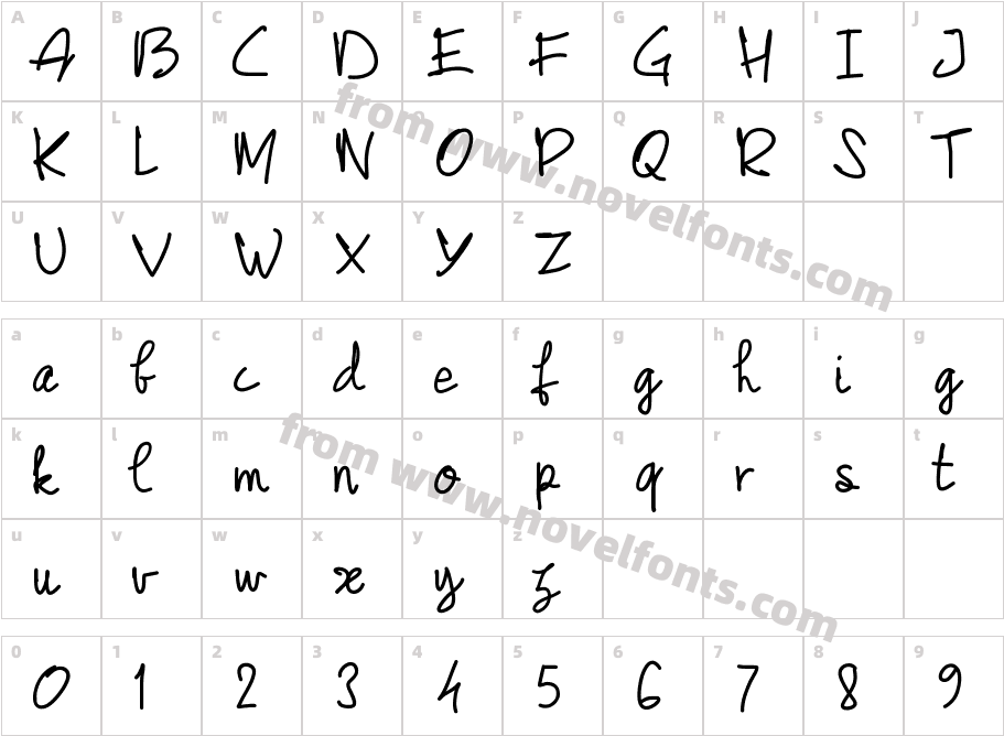 PWJunescriptCharacter Map