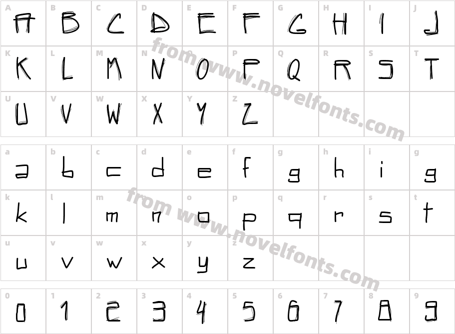 PWSquaredCharacter Map