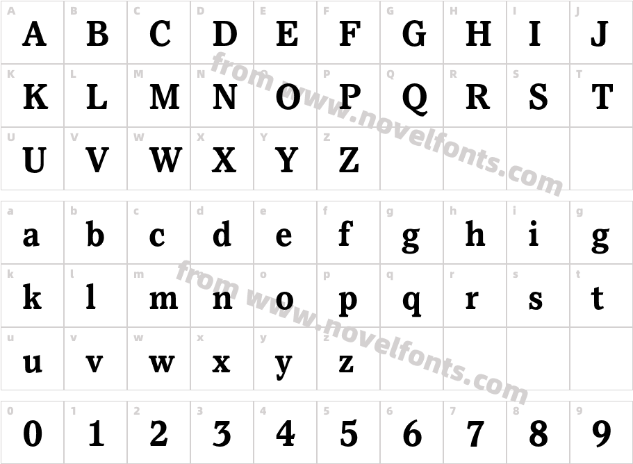 PacellaEF-BoldCharacter Map