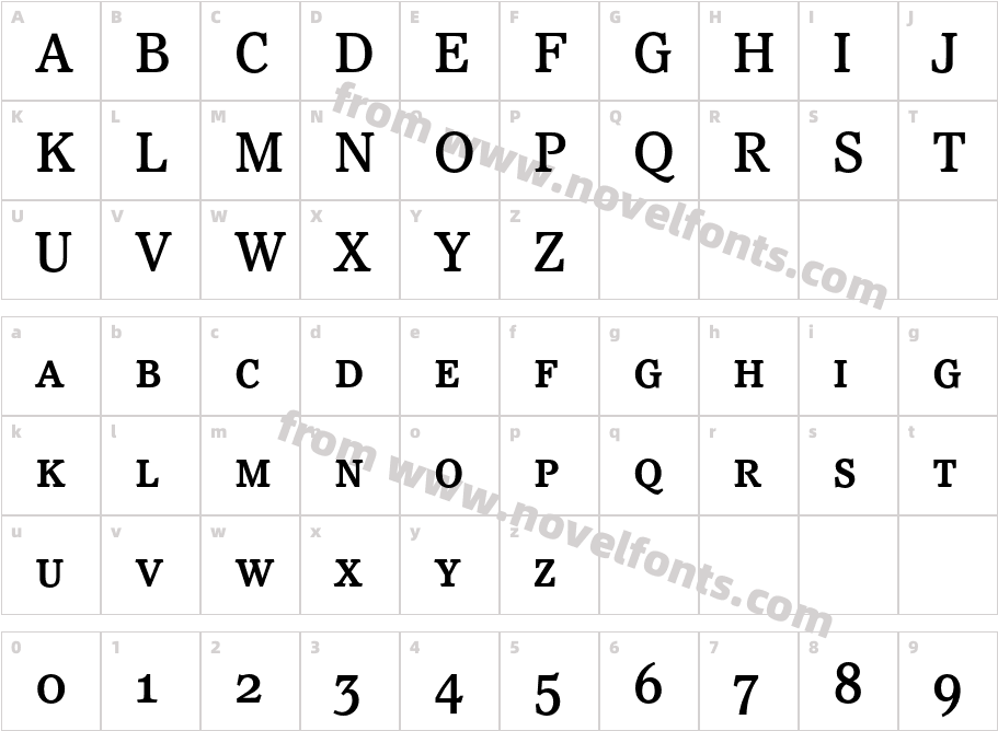 PacellaSCEF-MediumCharacter Map