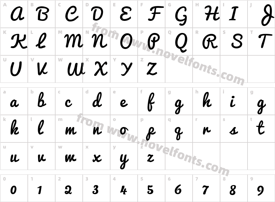 PacificoCharacter Map