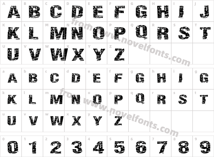 PaintScratchCharacter Map