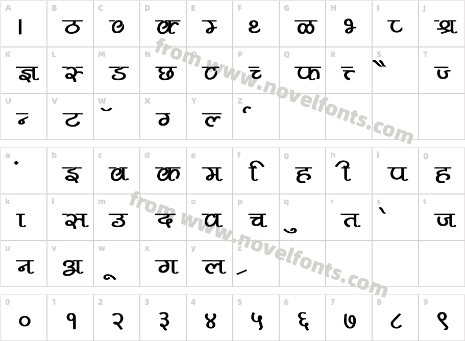 Pankaj BoldCharacter Map