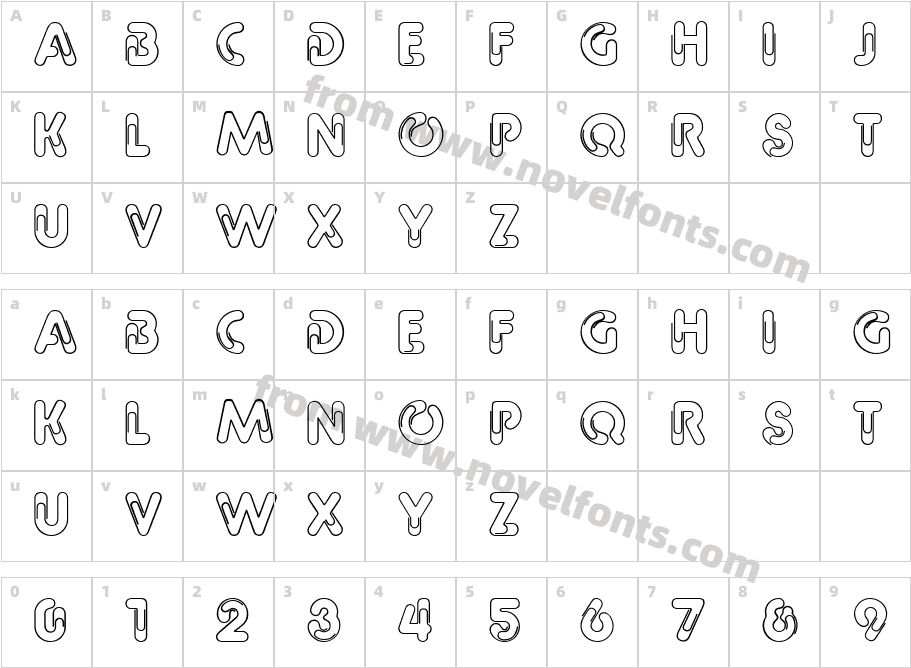 Paper ClipCharacter Map