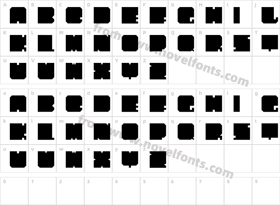 PaperCut-RegularCharacter Map