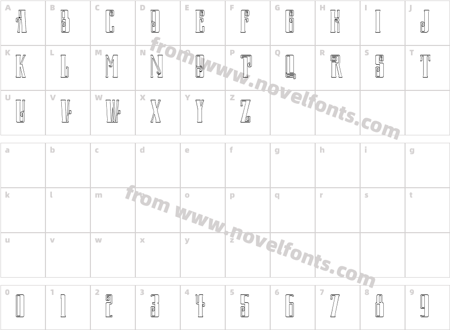 DO Stylish Header OutilineCharacter Map