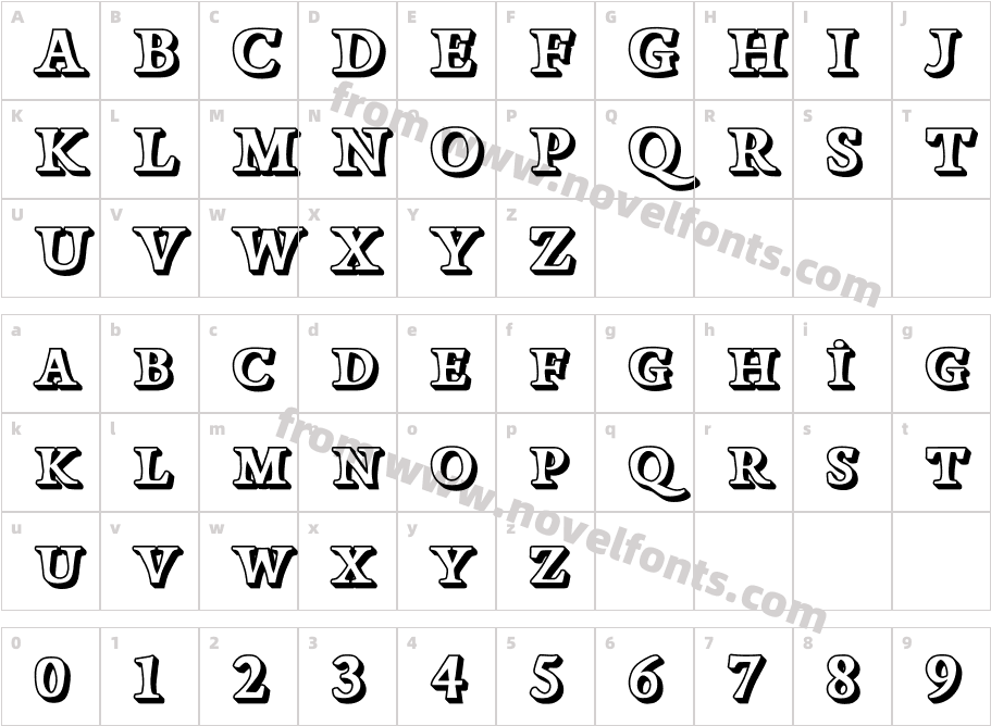 Papillons OutlineCharacter Map