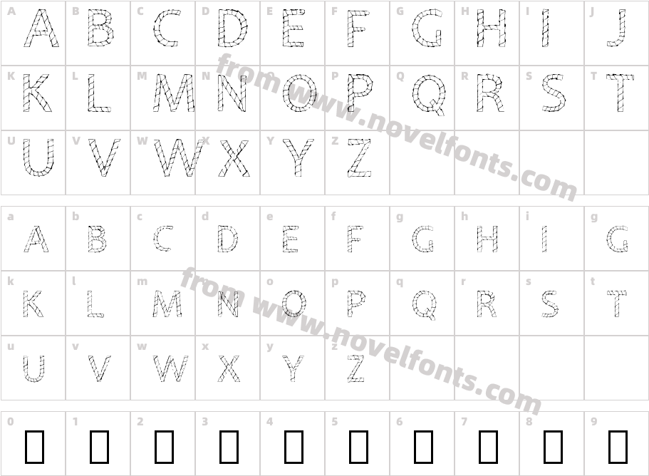 Papyrus EBO RegularCharacter Map