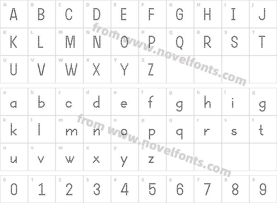 DOTCIRFULCharacter Map