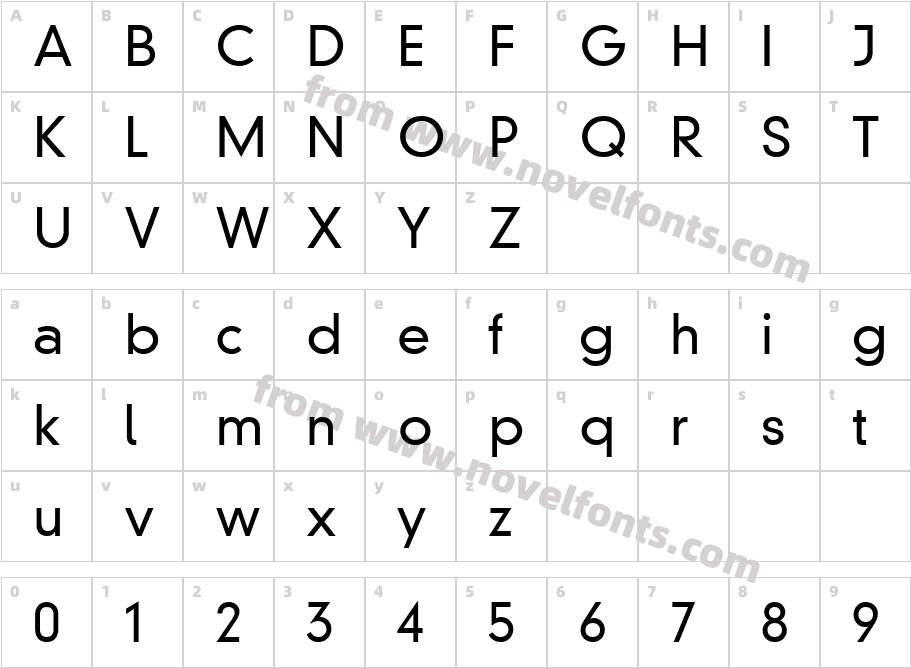 Parallax Grotesk Light SSi LightCharacter Map