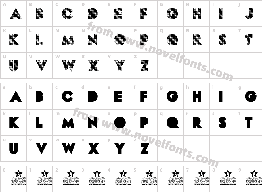 DOTZ PERSONAL USECharacter Map