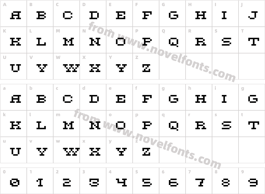 DS FlashSerifCharacter Map