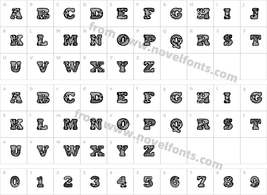 PatchworkAlphabetCharacter Map